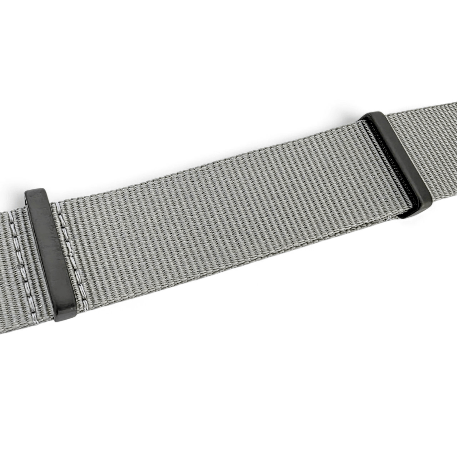 Velour Tubular Soft Touch Nylon Military Watch Strap 300mm 20mm 22mm Glacier Grey - Wrist Envy
