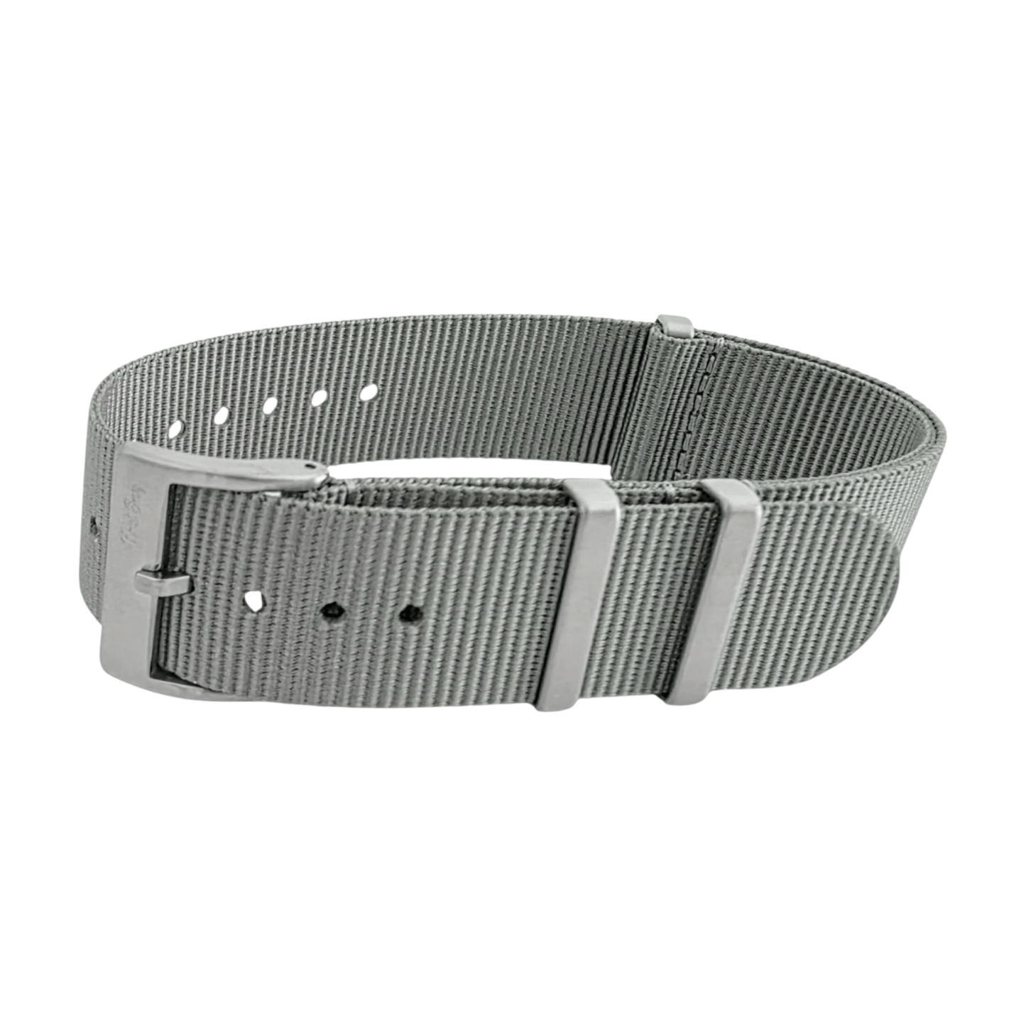 Velour Tubular Soft Touch Nylon Military Watch Strap 300mm 20mm 22mm Glacier Grey - Wrist Envy