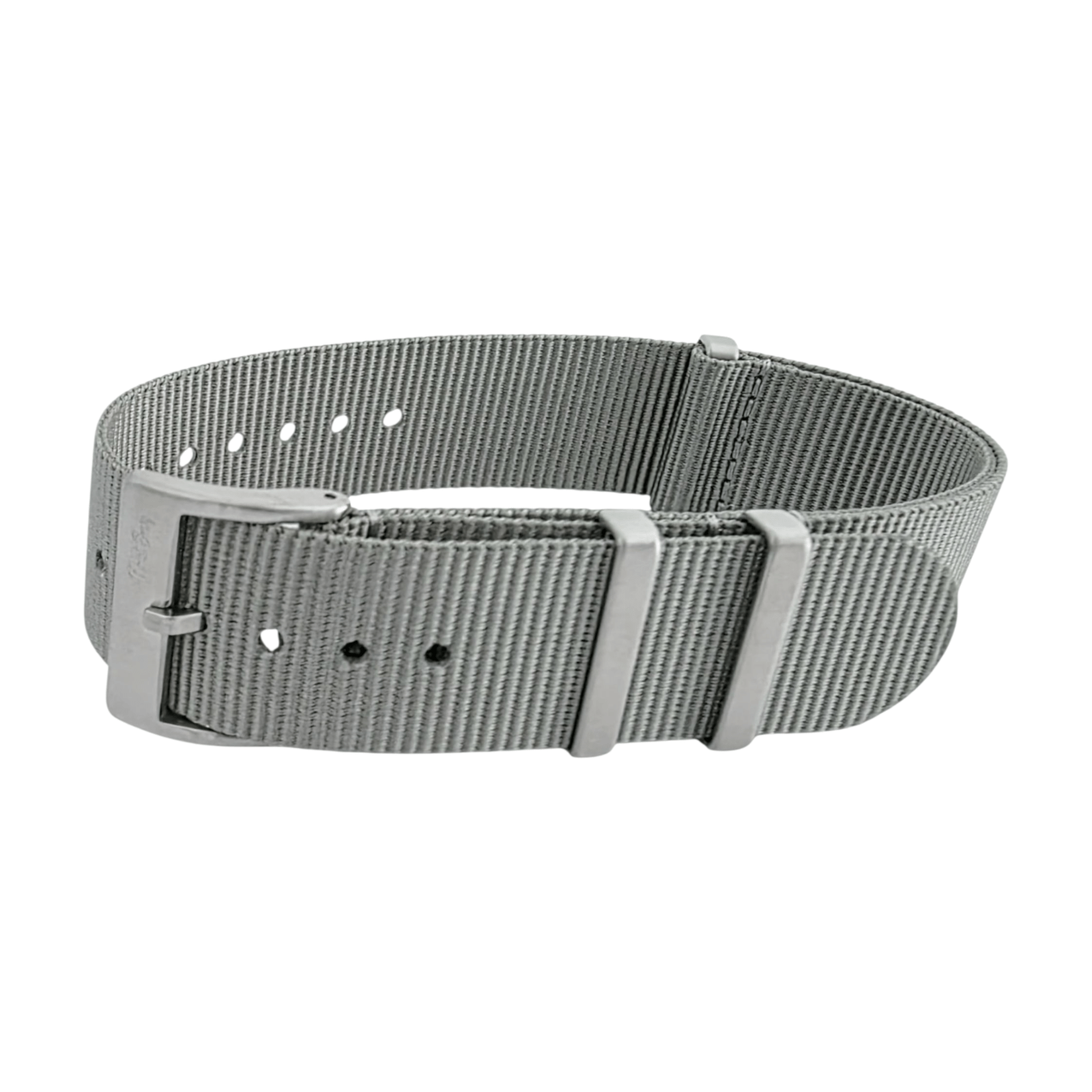 Velour Tubular Soft Touch Nylon Military Watch Strap 300mm 20mm 22mm Glacier Grey - Wrist Envy