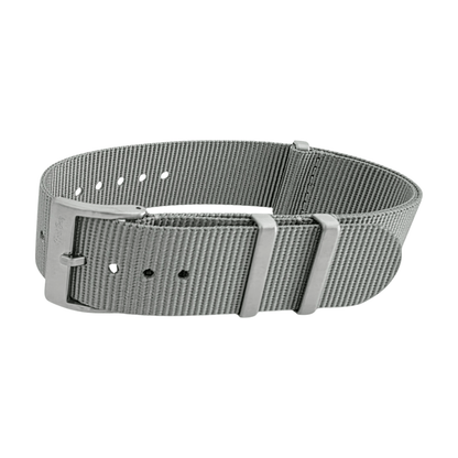 Velour Tubular Soft Touch Nylon Military Watch Strap 300mm 20mm 22mm Glacier Grey - Wrist Envy