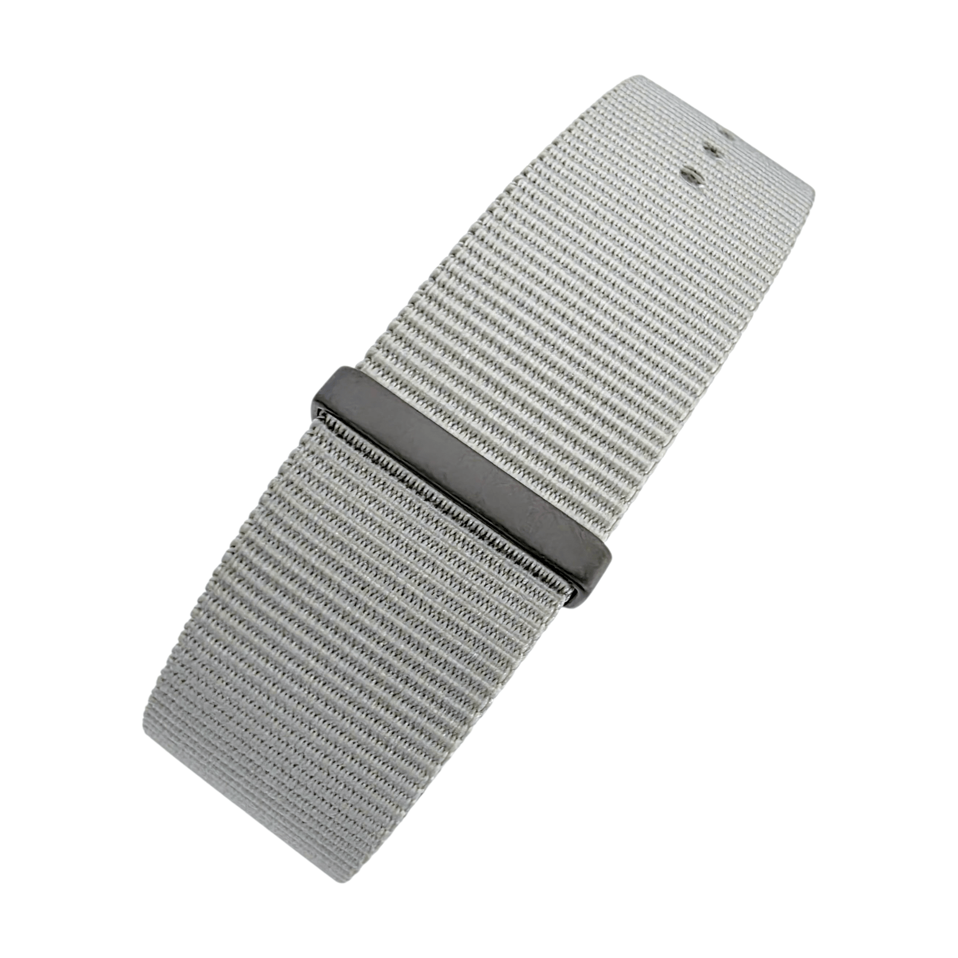 Velour Tubular Soft Touch Nylon Military Watch Strap 300mm 20mm 22mm Glacier Grey - Wrist Envy