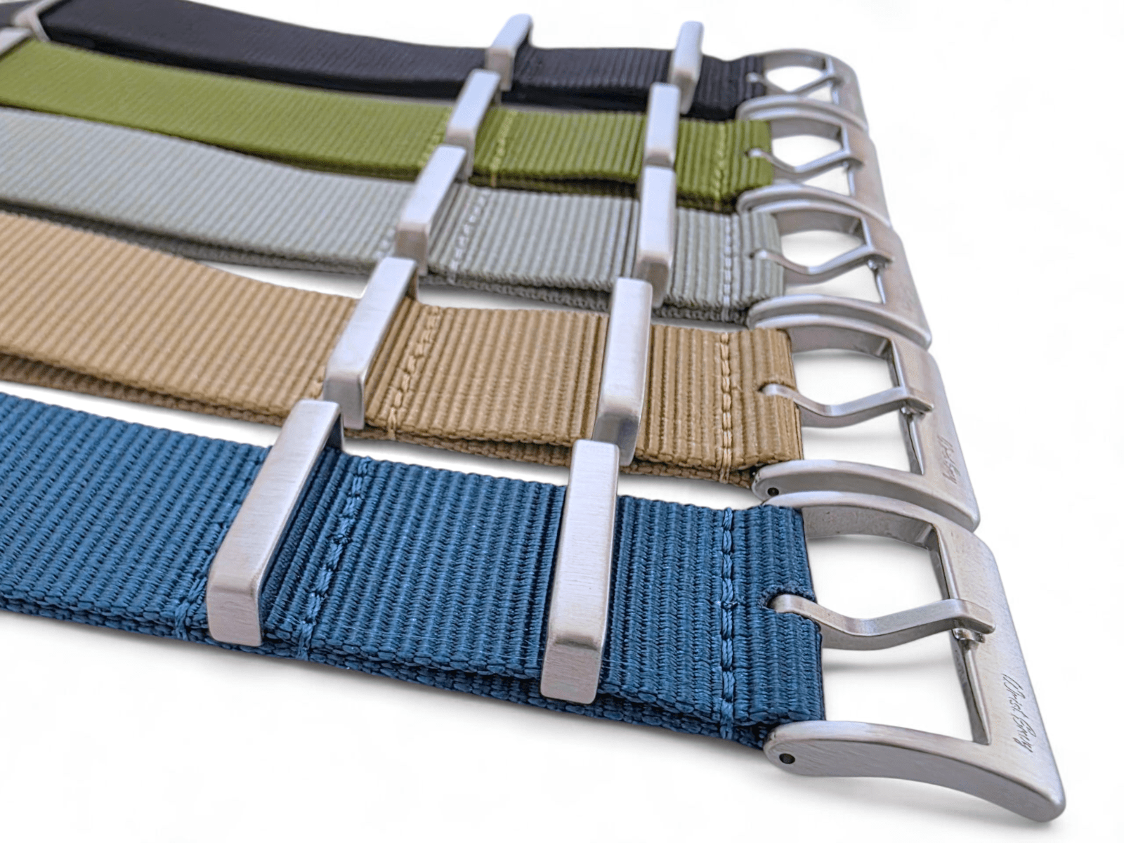 Velour Tubular Soft Touch Nylon Military Watch Strap 300mm 20mm 22mm Glacier Grey - Wrist Envy