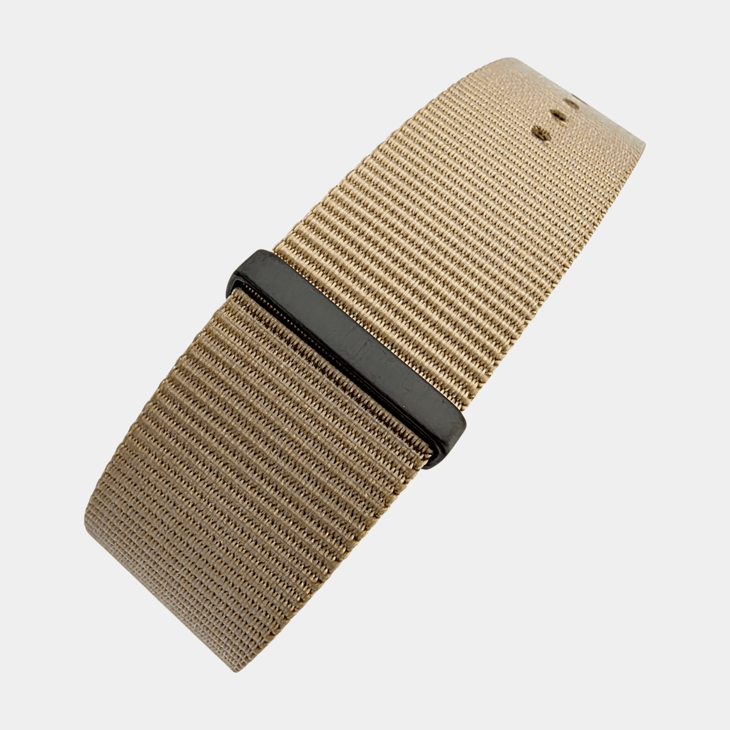 Velour Tubular Soft Touch Nylon Military Watch Strap 300mm 20mm 22mm Khaki Sand - Wrist Envy