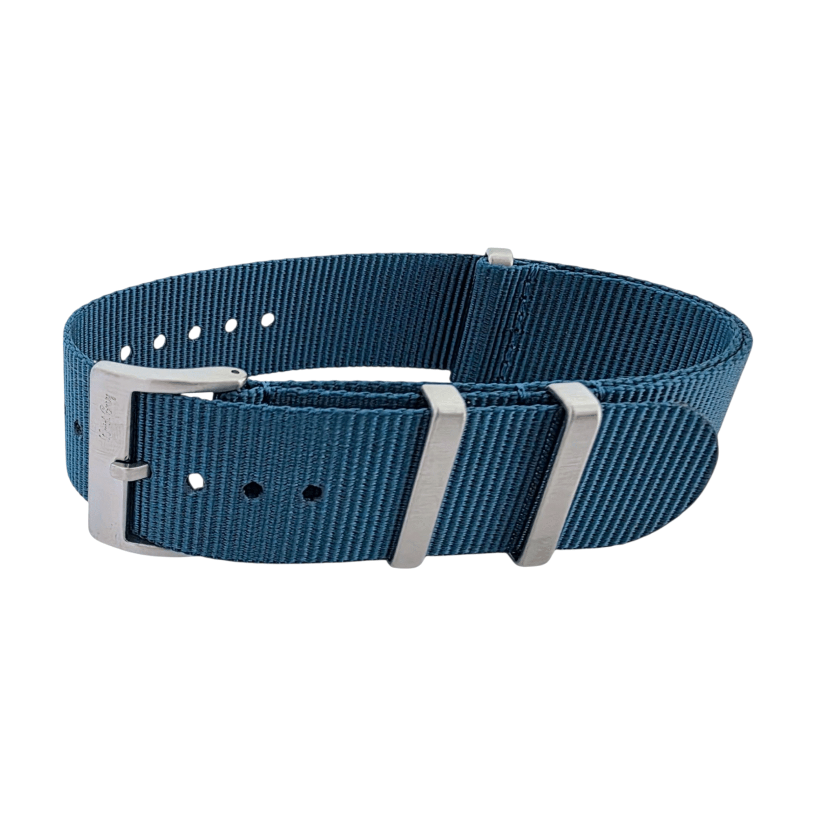 Velour Tubular Soft Touch Nylon Military Watch Strap 300mm 20mm 22mm Lagoon Blue - Wrist Envy