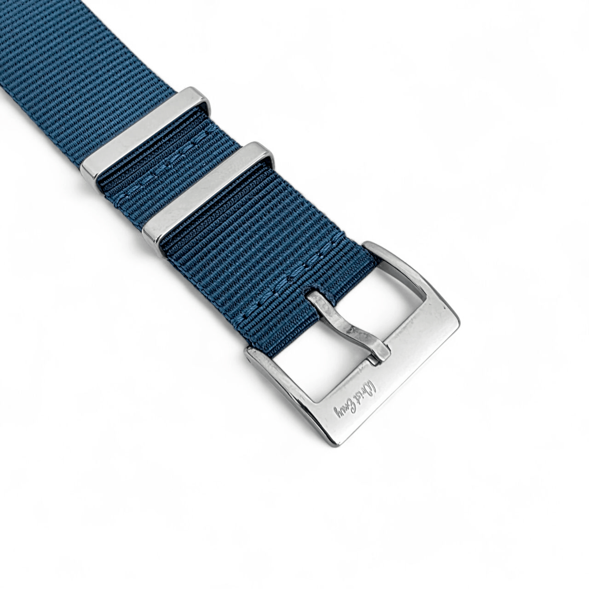 Velour Tubular Soft Touch Nylon Military Watch Strap 300mm 20mm 22mm Lagoon Blue - Wrist Envy
