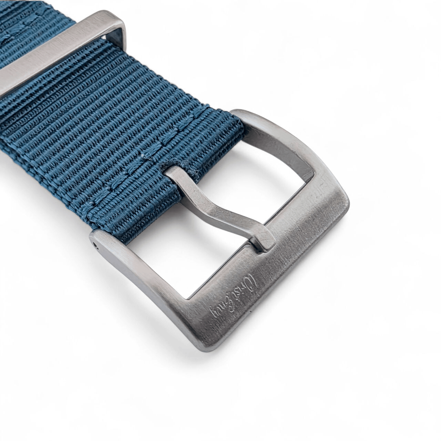 Velour Tubular Soft Touch Nylon Military Watch Strap 300mm 20mm 22mm Lagoon Blue - Wrist Envy