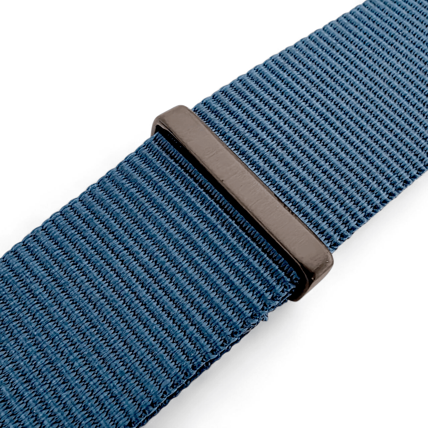 Velour Tubular Soft Touch Nylon Military Watch Strap 300mm 20mm 22mm Lagoon Blue - Wrist Envy