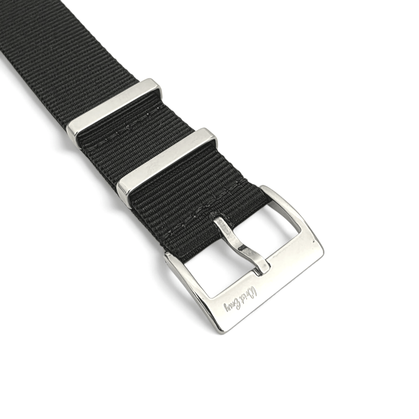 Velour Tubular Soft Touch Nylon Military Watch Strap 300mm 20mm 22mm Obsidian Black - Wrist Envy