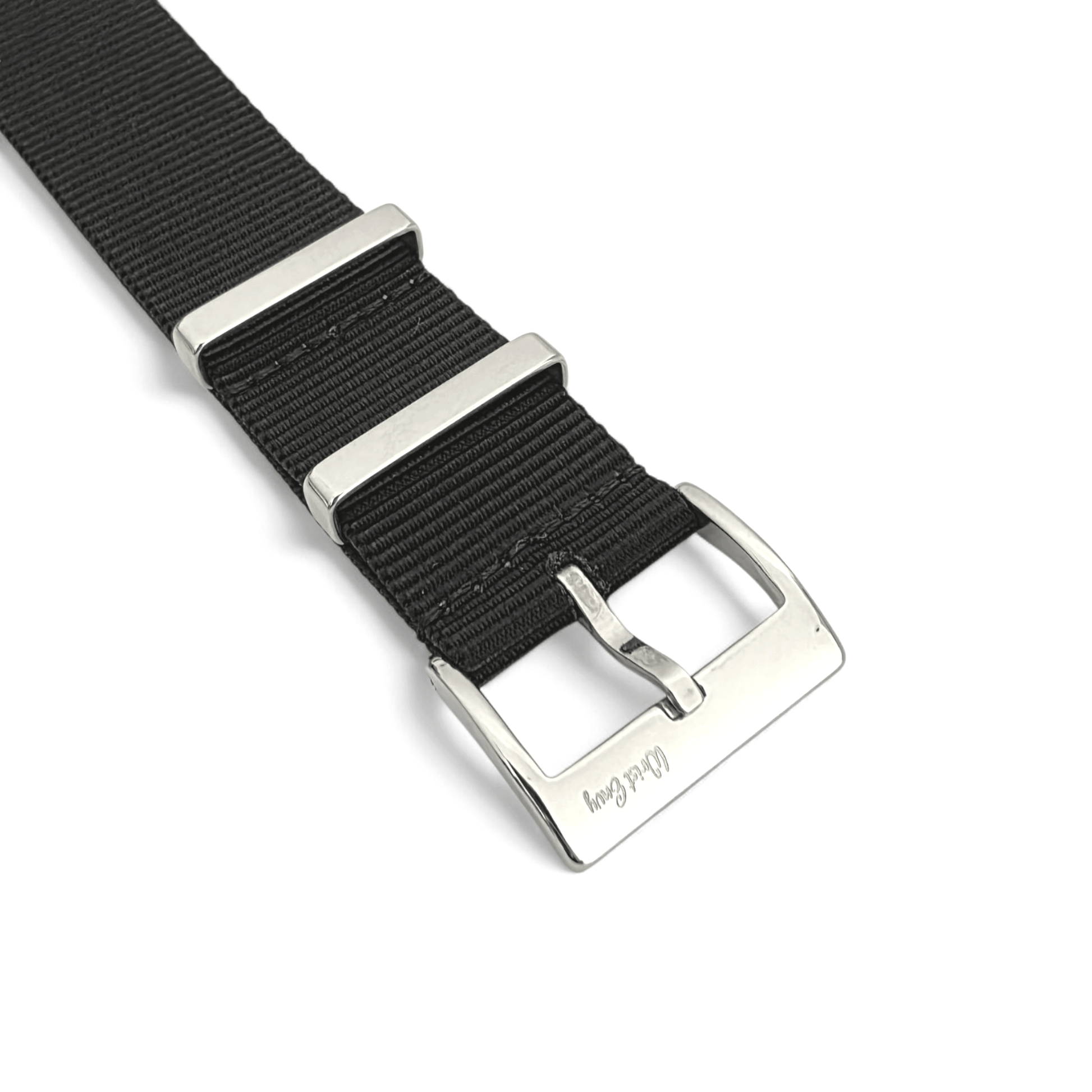 Velour Tubular Soft Touch Nylon Military Watch Strap 300mm 20mm 22mm Obsidian Black - Wrist Envy