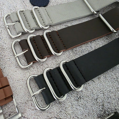 Watch Straps Job Lot Of 10 Canvas Leather Rubber 24mm Bands RRP £85 Two Piece UK - Wrist Envy