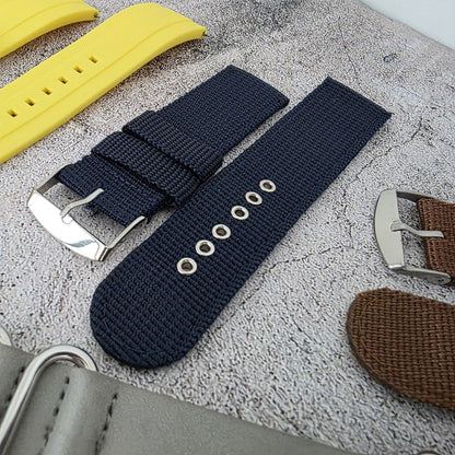 Watch Straps Job Lot Of 10 Canvas Leather Rubber 24mm Bands RRP £85 Two Piece UK - Wrist Envy