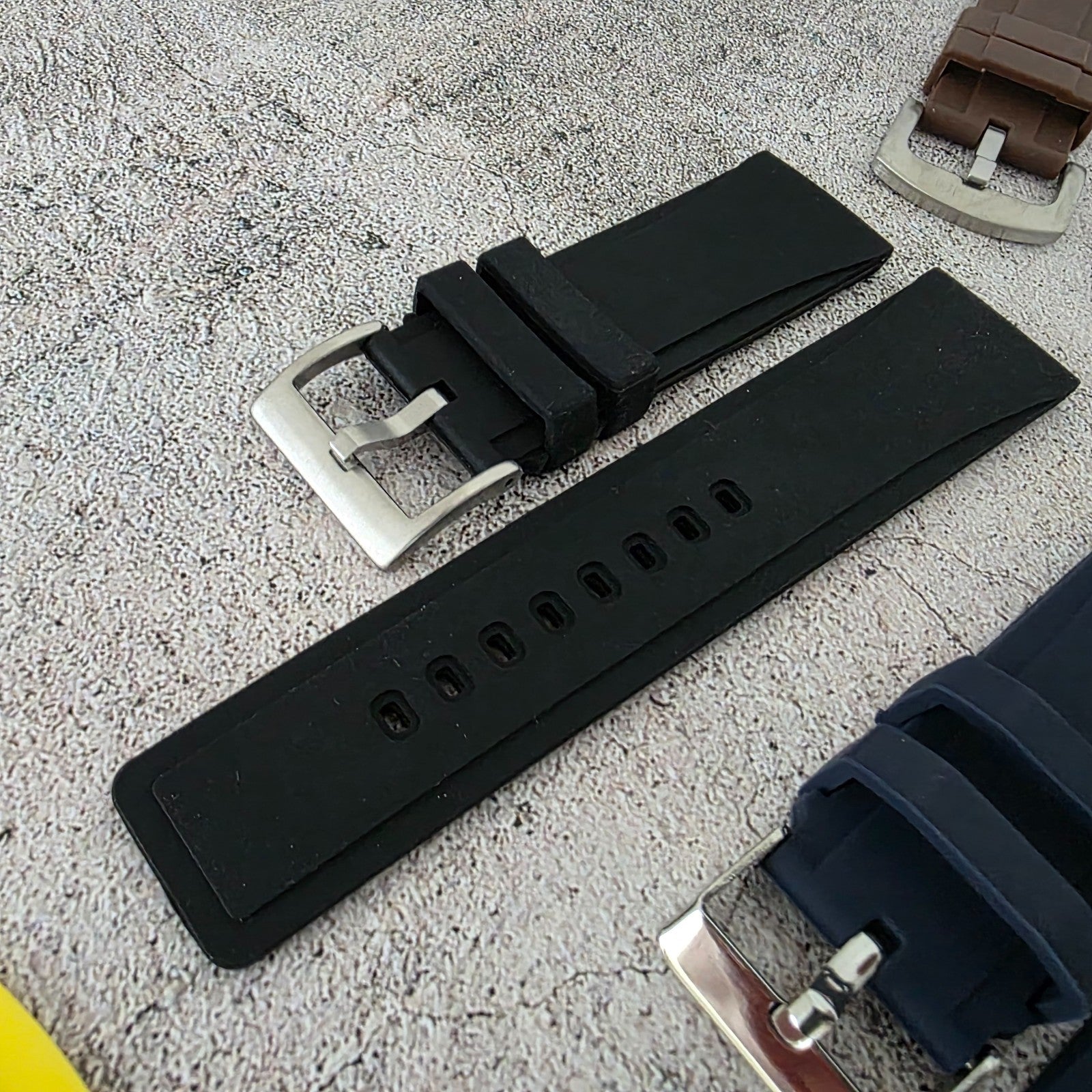 Watch Straps Job Lot Of 11 Canvas Leather Rubber 24mm Bands RRP £90 Two Piece UK - Wrist Envy