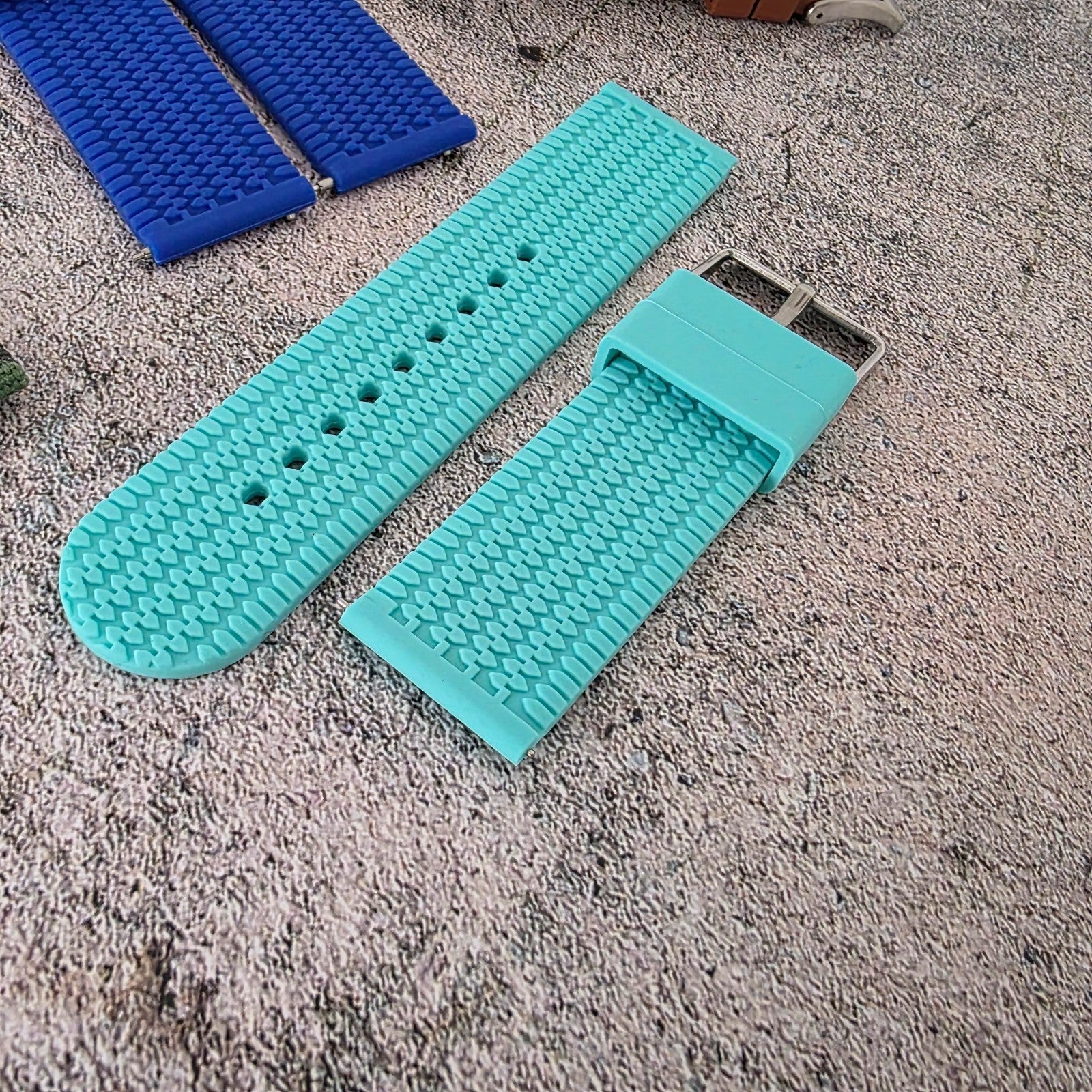 Watch Straps Job Lot Of 11 Canvas Leather Rubber 24mm Bands RRP £90 Two Piece UK - Wrist Envy