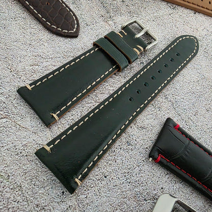 Watch Straps Job Lot Of 11 Premium Leather Luxury Bands 24mm RRP £160 Two Piece - Wrist Envy