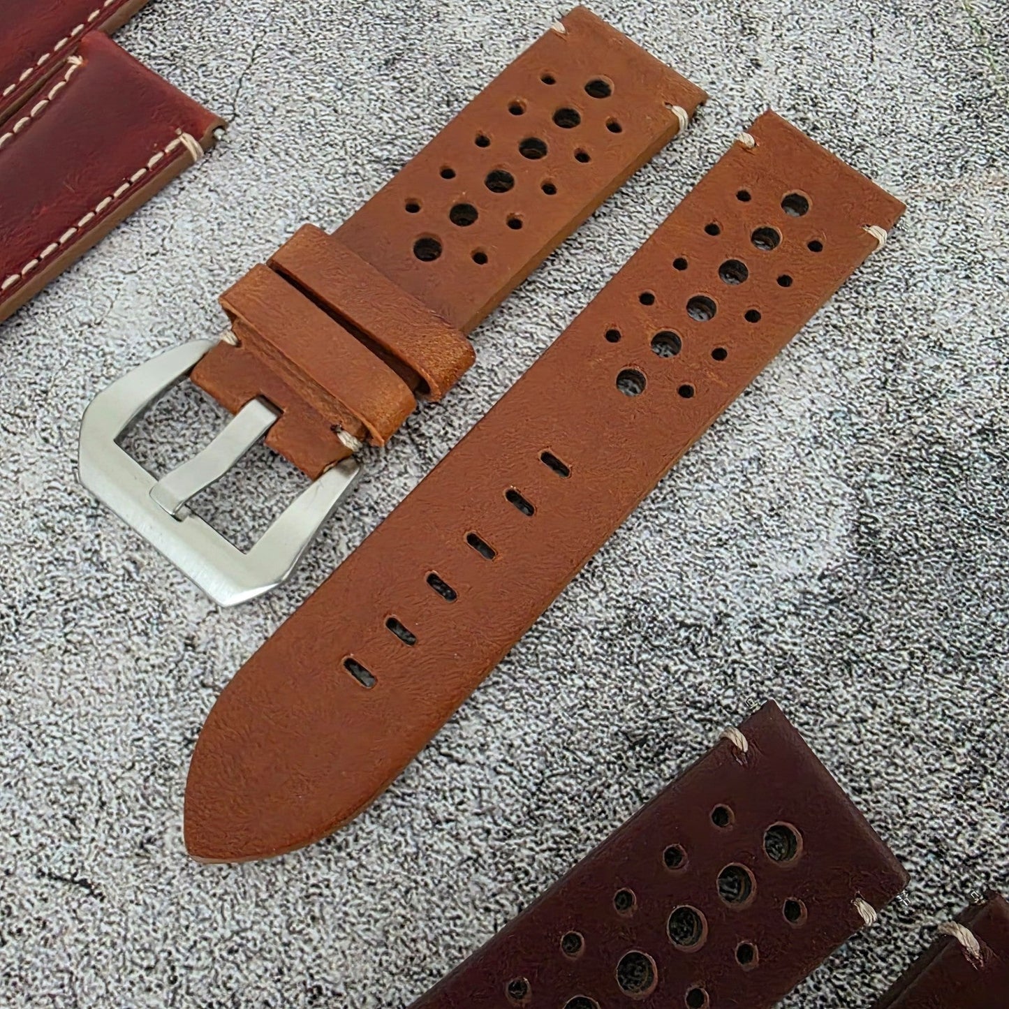 Watch Straps Job Lot Of 11 Premium Leather Luxury Bands 24mm RRP £160 Two Piece - Wrist Envy