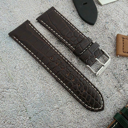 Watch Straps Job Lot Of 11 Premium Leather Luxury Bands 24mm RRP £160 Two Piece - Wrist Envy