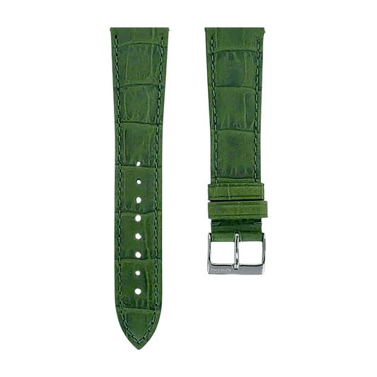 Wrist Envy Gator Print Italian Leather Watch Strap Band 20mm 22mm Quick Release - Wrist Envy