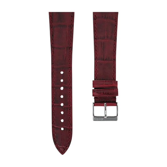 Wrist Envy Gator Print Italian Leather Watch Strap Band 20mm 22mm Quick Release - Wrist Envy
