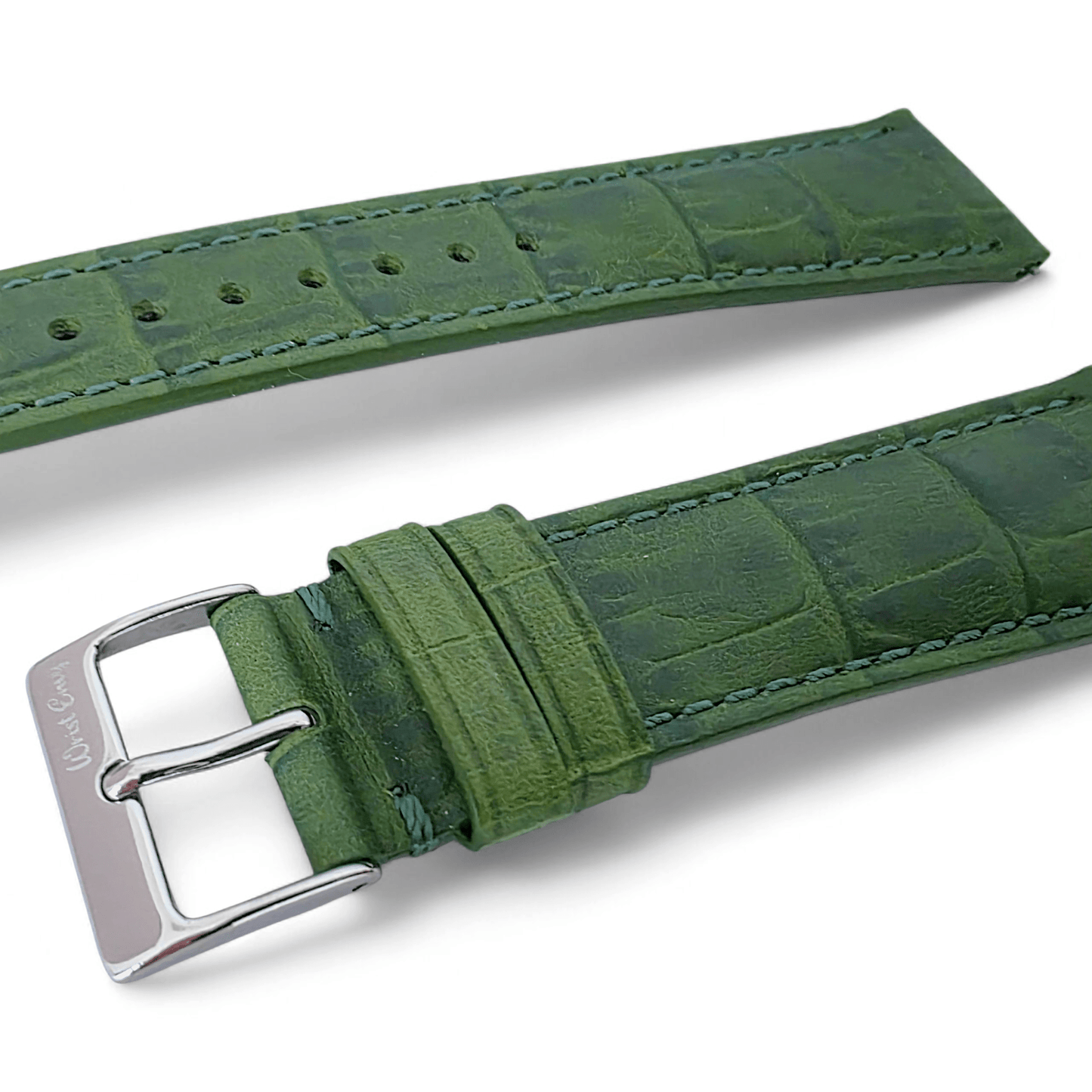 Wrist Envy Gator Print Italian Leather Watch Strap Band 20mm 22mm Quick Release - Wrist Envy