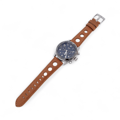 Wrist Envy Horween Leather Rally Racing Watch Strap Band Quick Release 20m 22mm - Wrist Envy