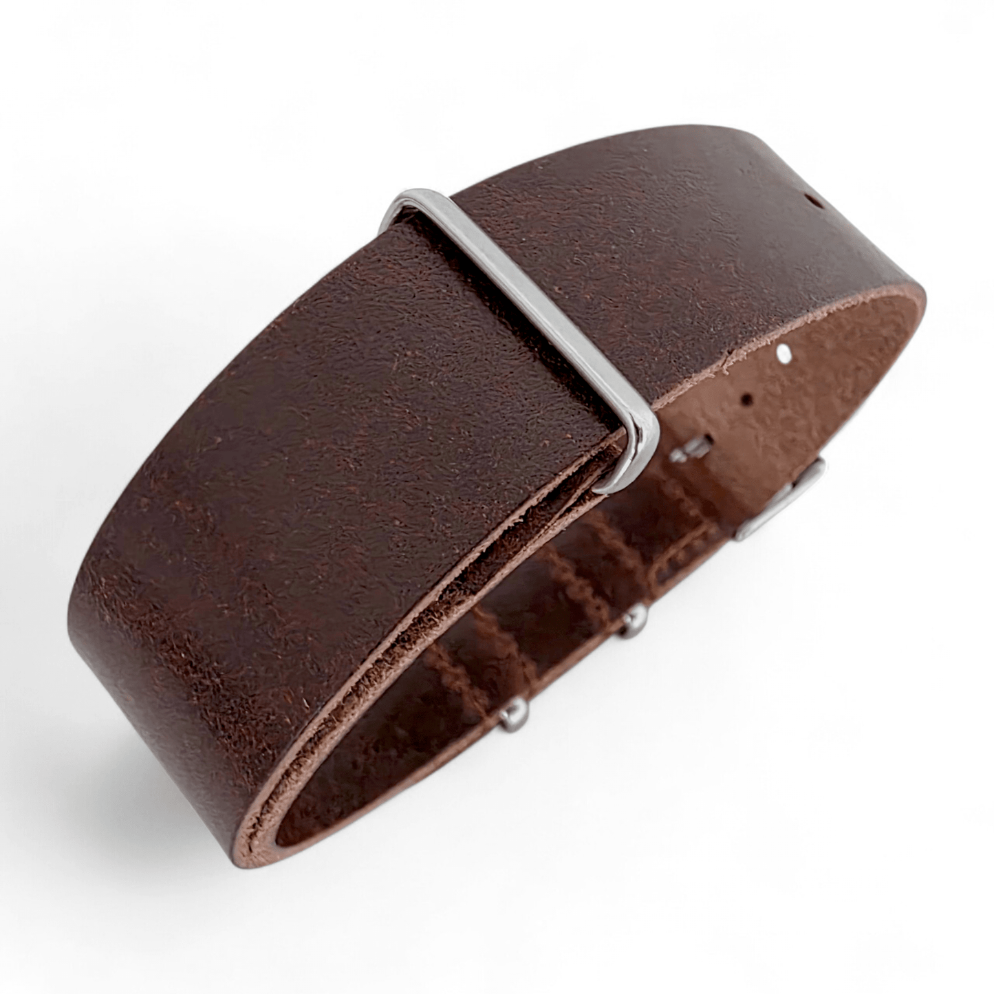 Wrist Envy Italian Leather Watch Strap Band Military MOD 20 22 mm One Piece UK - Wrist Envy