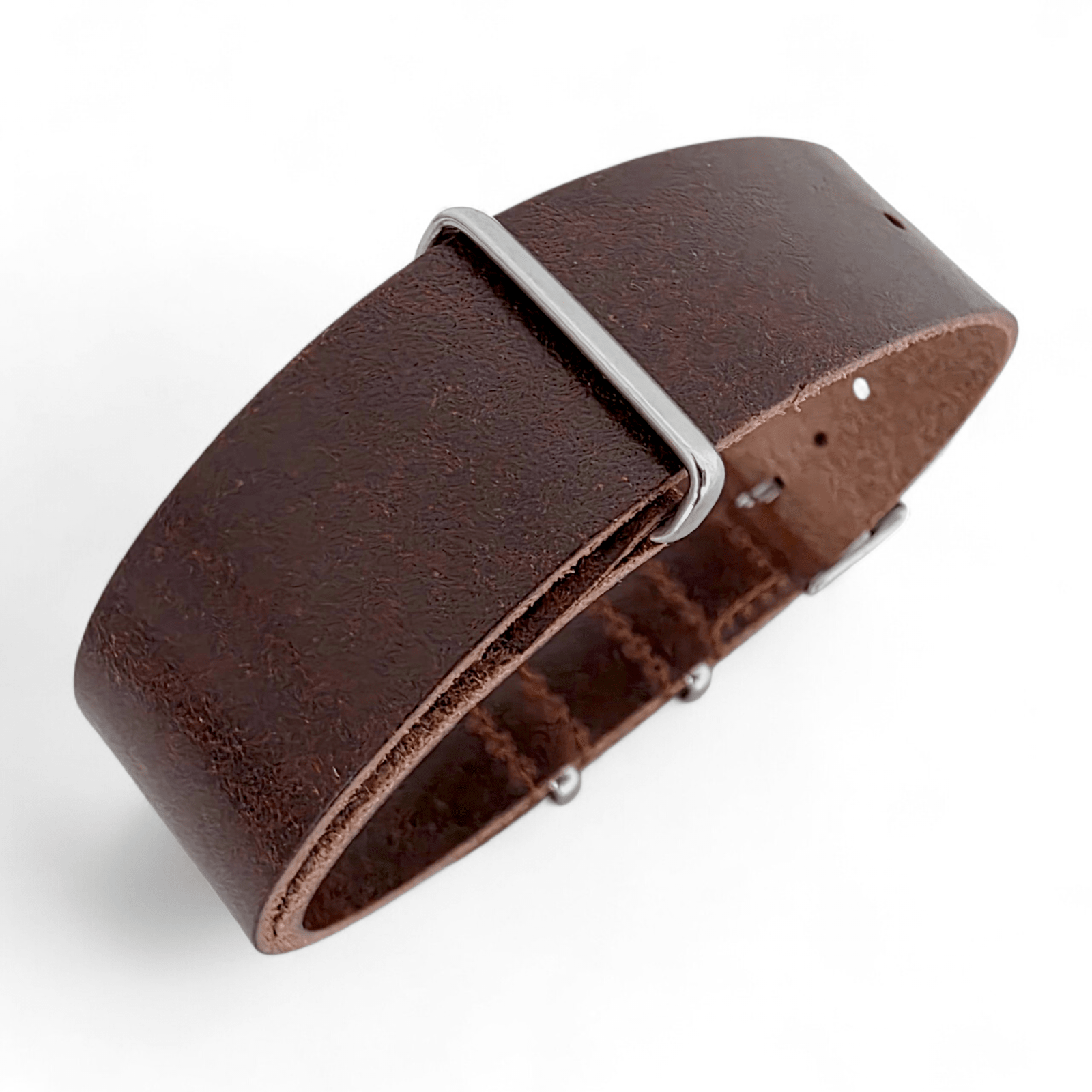Wrist Envy Italian Leather Watch Strap Band Military MOD 20 22 mm One Piece UK - Wrist Envy