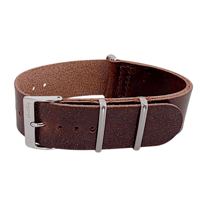 Wrist Envy Italian Leather Watch Strap Band Military MOD 20 22 mm One Piece UK - Wrist Envy