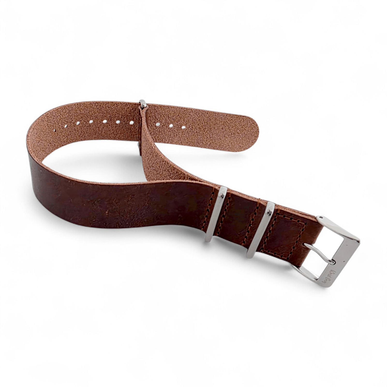Wrist Envy Italian Leather Watch Strap Band Military MOD 20 22 mm One Piece UK - Wrist Envy