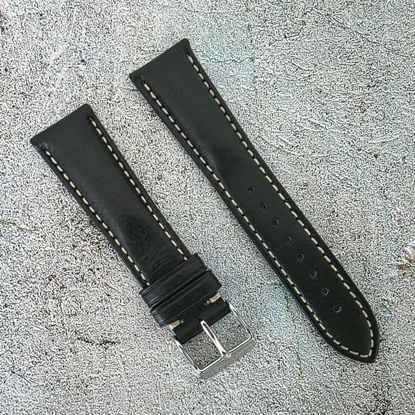 Wrist Envy Padded Handmade Italian Leather Watch Strap Band 18 19 20 21 22 mm UK - Wrist Envy
