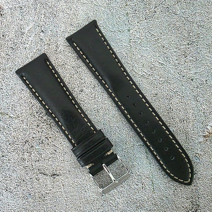 Wrist Envy Padded Handmade Italian Leather Watch Strap Band 18 19 20 21 22 mm UK - Wrist Envy