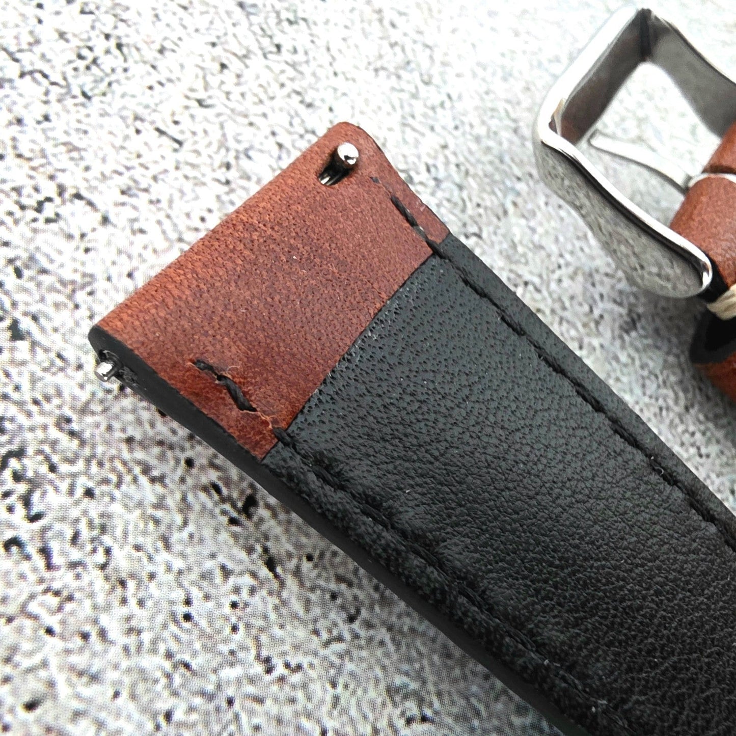 Wrist Envy Padded Handmade Italian Leather Watch Strap Band 18 19 20 21 22 mm UK - Wrist Envy