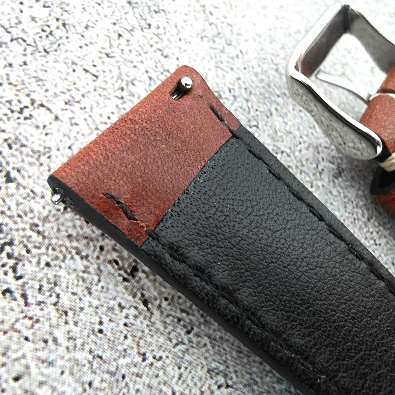 Wrist Envy Padded Handmade Italian Leather Watch Strap Band 18 19 20 21 22 mm UK - Wrist Envy