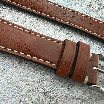 Wrist Envy Padded Handmade Italian Leather Watch Strap Band 18 19 20 21 22 mm UK - Wrist Envy