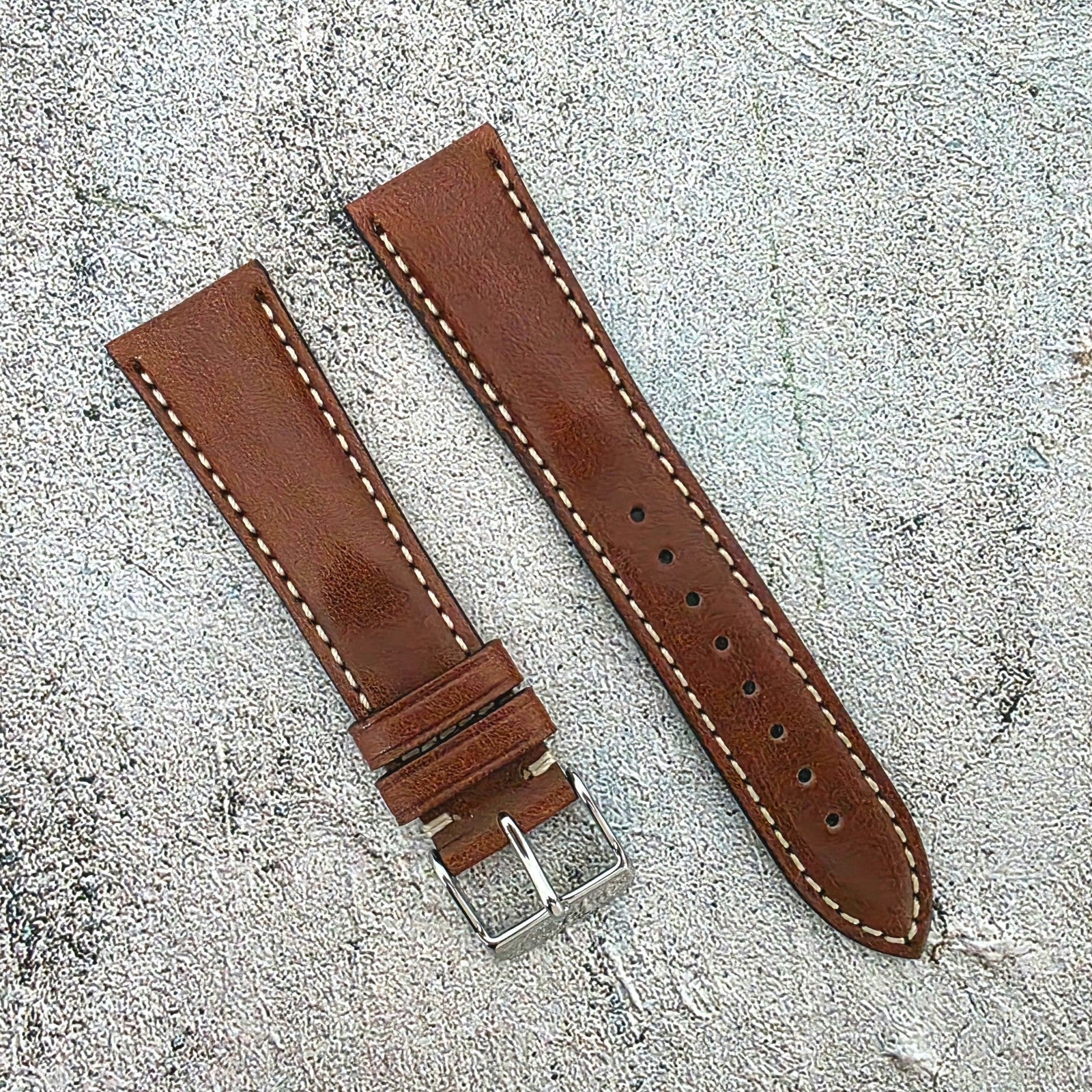 Wrist Envy Padded Handmade Italian Leather Watch Strap Band 18 19 20 21 22 mm UK - Wrist Envy