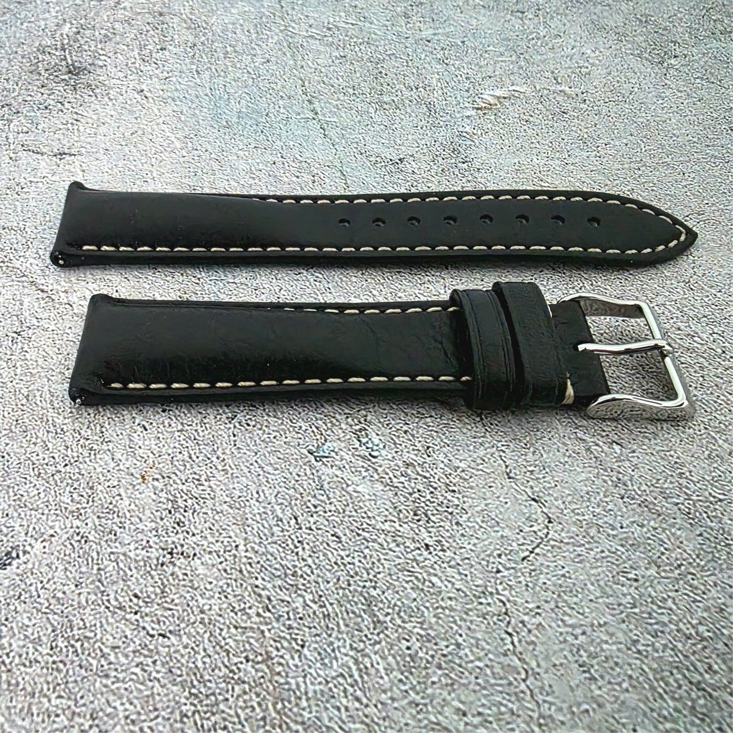 Wrist Envy Padded Handmade Italian Leather Watch Strap Band 18 19 20 21 22 mm UK - Wrist Envy